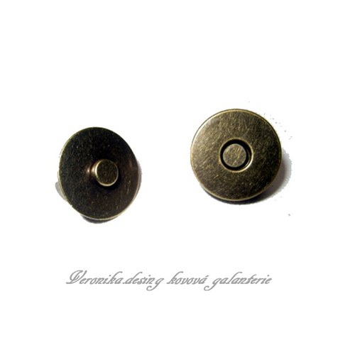 Magnetický buldok - 14 mm staromosaz sada 5 ks