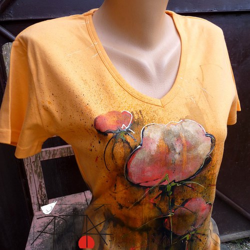 Triko "čínské KVěTY", XL — foto 1