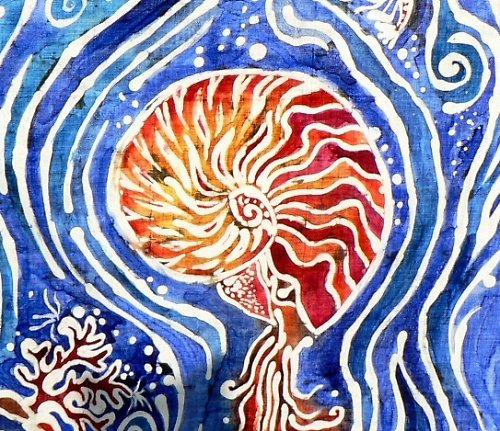 "Nautilus" - vynoření...vosková batika — foto 1