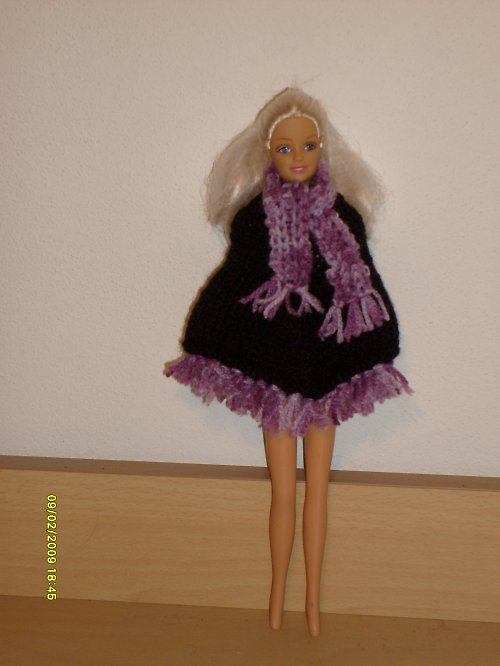 BARBIE-pletené pončo s třásněmi — foto 1