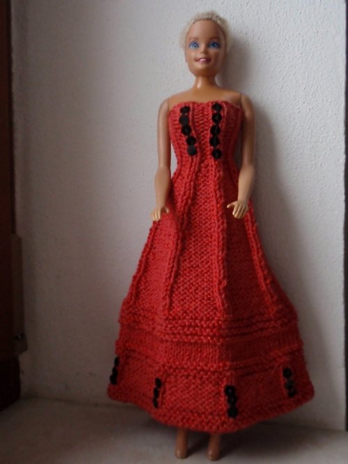 BARBIE-červené šaty !SLEVA! — foto 1