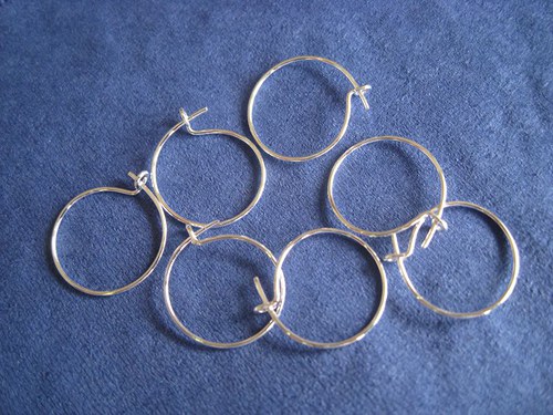 Postříbřené kroužky, 12 mm, 10 ks ( 5 párů ) 25,-