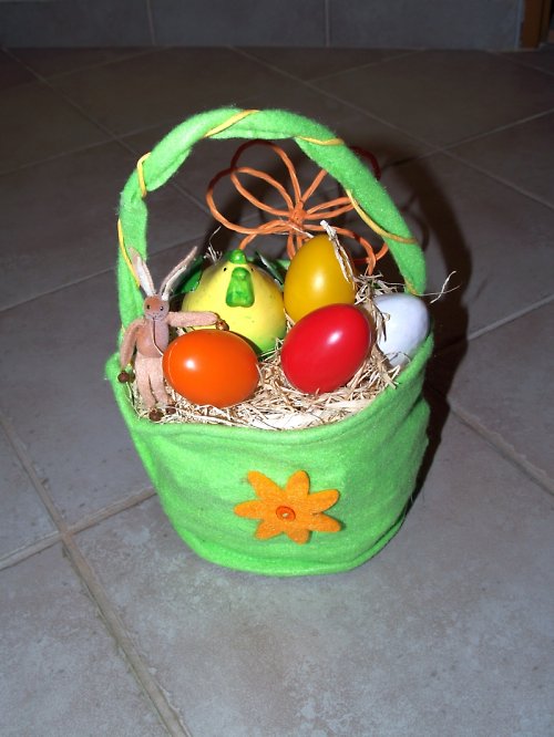 Velikonoční košík zelený — foto 1