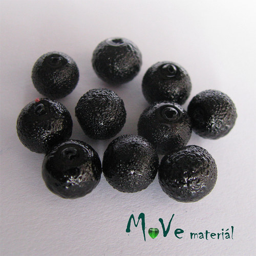 Voskové perle "Zigana" 8mm, 10ks, černá — foto 1