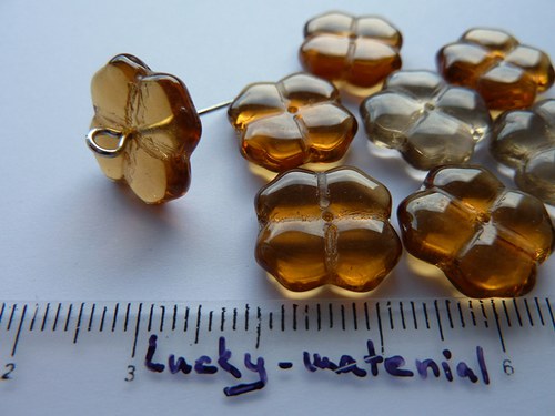 Čtyřlísky hnědé 14x3 mm .... 8 ks — foto 1