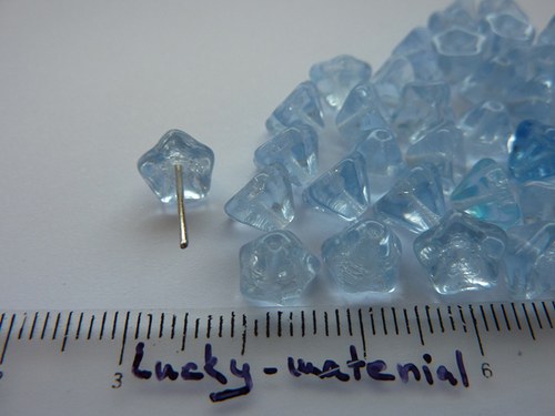 Kytičky nádech modré 6x8 mm .... 40 ks — foto 1