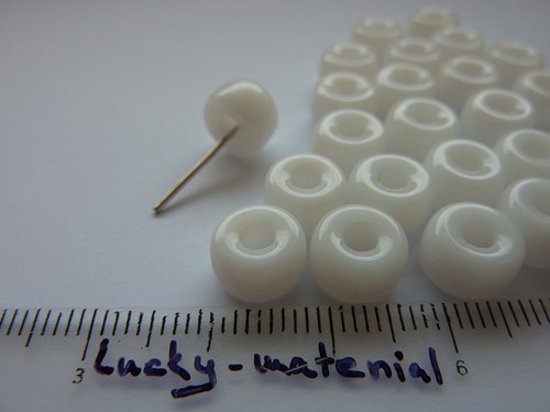 Bavorák bílý 8x5 mm ... 25 ks — foto 1