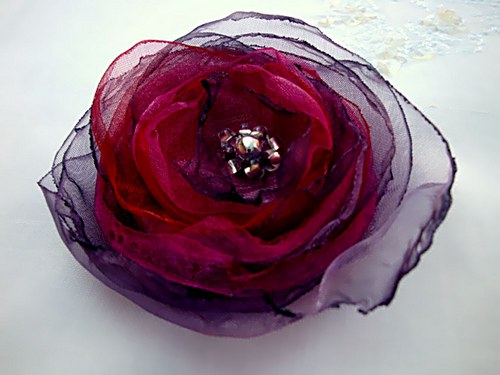 Borůvkovo-malinová brož — foto 1