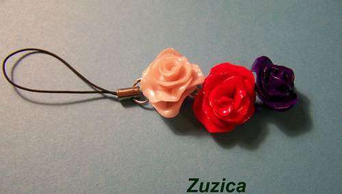 Prívesok na mobil - ružičky — foto 1