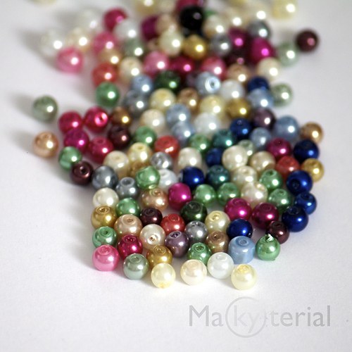 Voskové perly 4mm- mix - 50 ks — foto 1