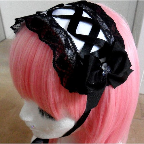 Headdress Černobílý s diamantíky — foto 1