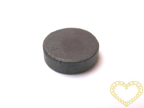 Šedý kulatý magnet - Ø 16 mm - sada 5 kusů
