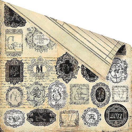 Prima - PRINTERY "Monogram" - scrapbook. čtvrtka — foto 1