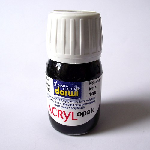Akrylová barva OPAK krycí - 30 ml - černá — foto 1