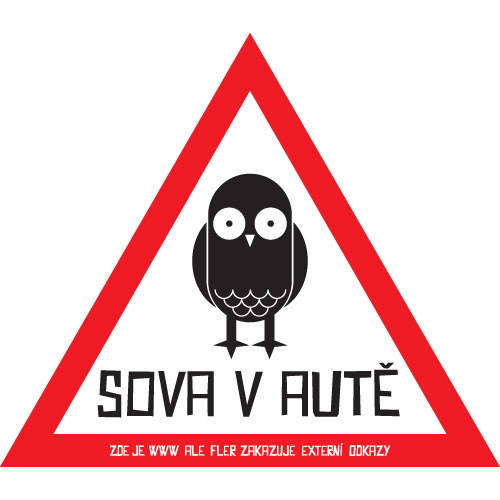 Samolepka SOVA V AUTĚ — foto 1