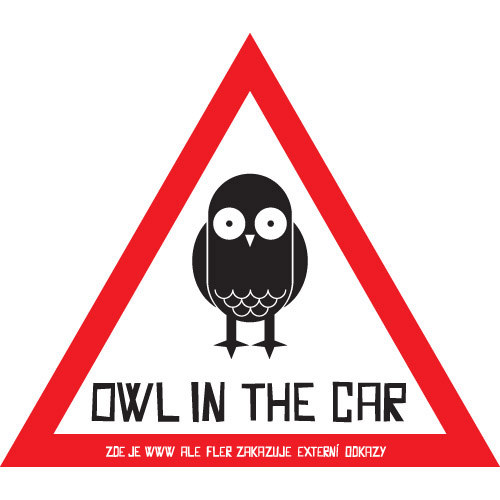 Samolepka OWL IN THE CAR — foto 1