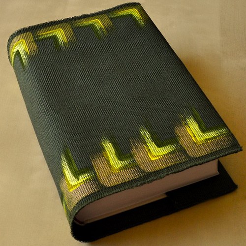 Rožkatý dark green - obal na knihu — foto 1