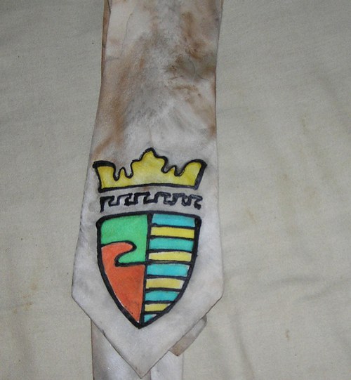 Kravata hedvábí - erb pro s. kocourka — foto 1