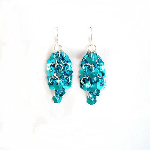 Náušky Turquoise fleur — foto 1