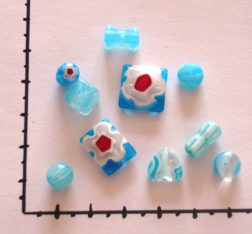 Millefiori světle modrá směs — foto 1