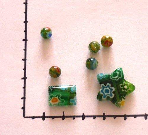 Millefiori zelená směs — foto 1