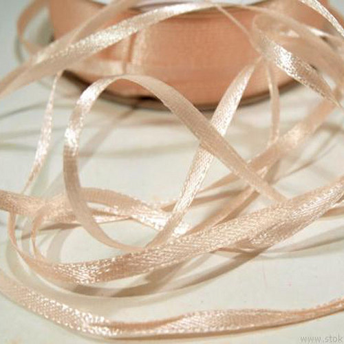 Stuha atlasová/3mm/ lososová/ 1m