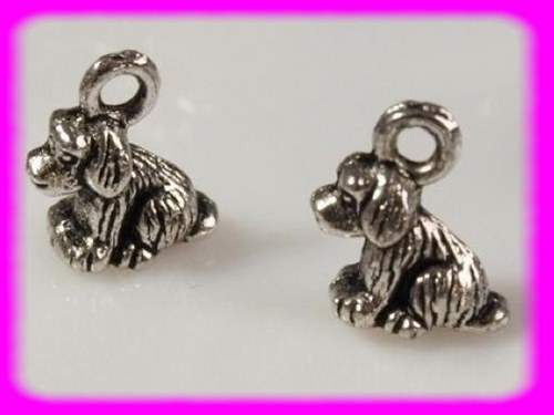 ~ PŘÍVĚŠEK ~ KOV ~ 8x8mm ~ PES ~ PEJSEK — foto 1