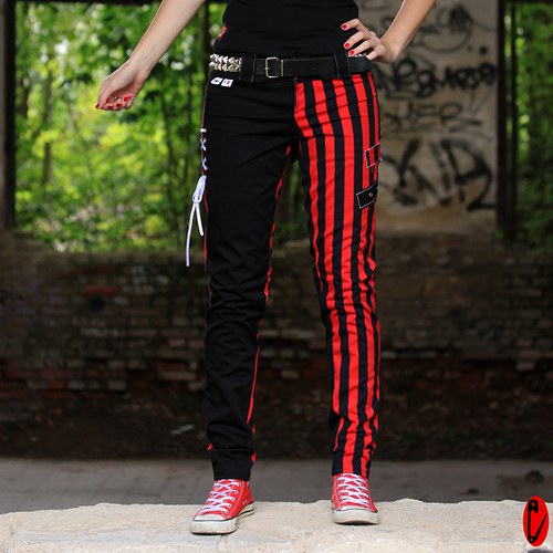 Black/stripes (kalhoty vel. M - L) — foto 1