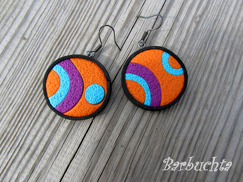 Náušnice Orange Dots — foto 1