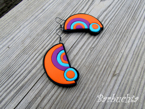 Náušnice Orange Circle — foto 1