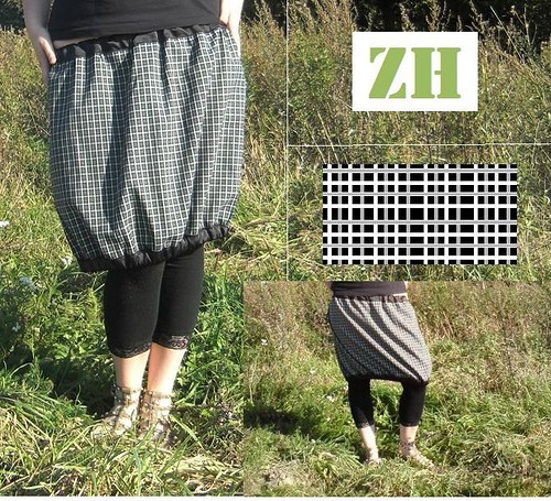 SLEVA Kostkovaná sukně — foto 1
