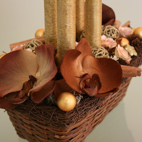 Adventní svícen zlatohnědý — foto 1