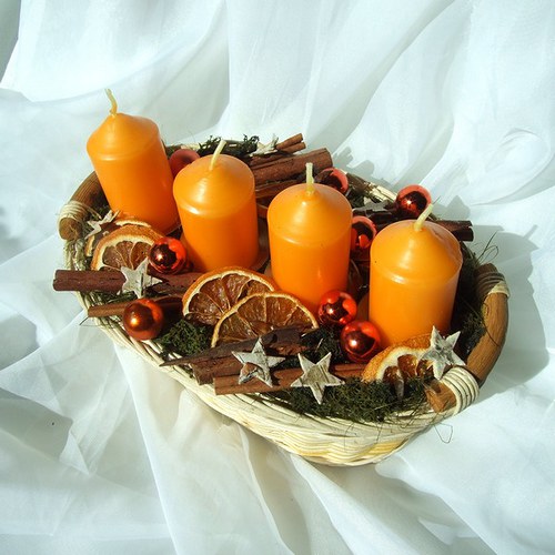 Adventní svícen pomerančový — foto 1