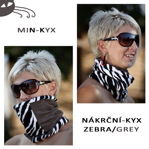 NÁKRČNÍ-KYX zebra/grey — foto 1