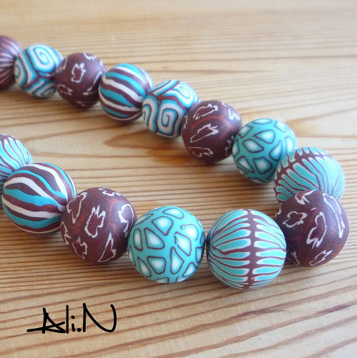 Náhrdelník Blue&Brown I. — foto 1