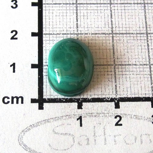 Malachit kabošon (malý prstýnkový) č.04 — foto 1