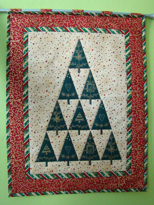 Závěsný vánoční quilt