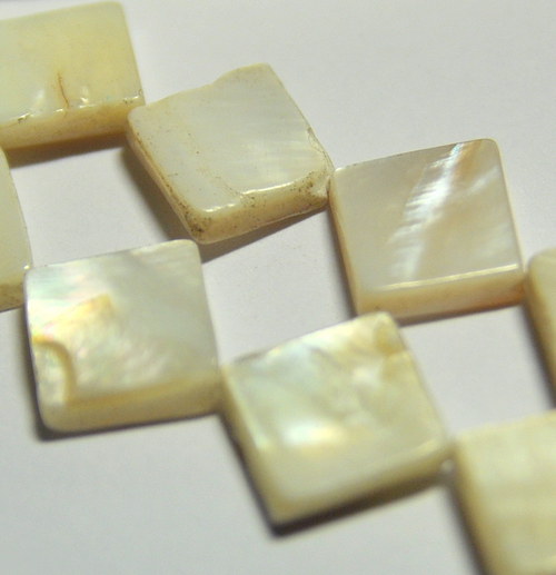 PER876 Perleť čtvereček 10x10mm /2ks — foto 1