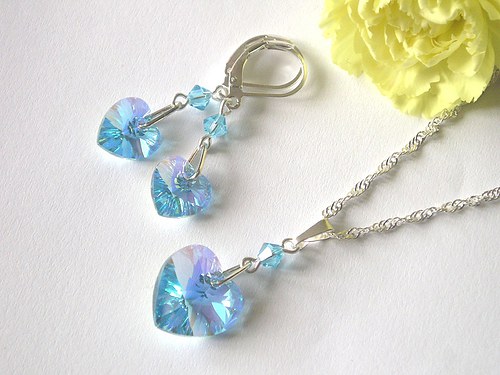 Swarovski souprava Aquamarine AB...SLEVA — foto 1