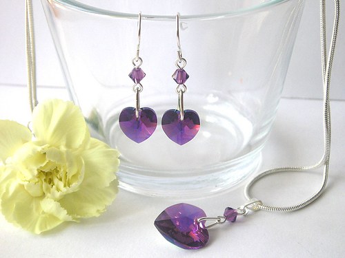 Swarovski sada Amethyst AB...SLEVA — foto 1