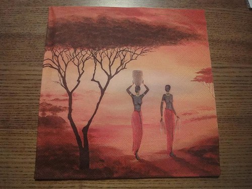 Ubrousek na decoupage - africké ženy