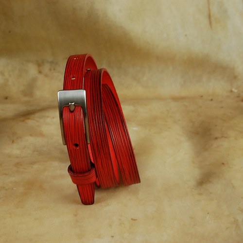 Červený, úzký, 1,4cm — foto 1