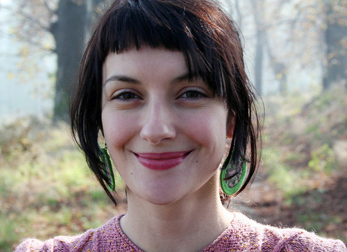 Textilní náušnice Flóra — foto 1