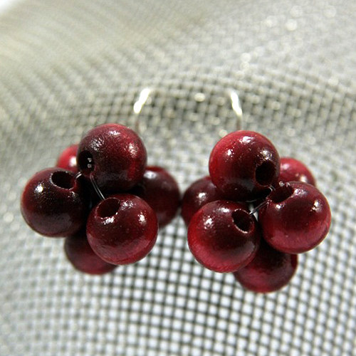 Náušnice Berries Bordeaux — foto 1