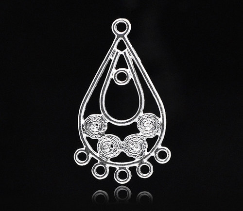 Konektor (ramínko)1-5/ stříbro/ 33x19mm/ 2ks