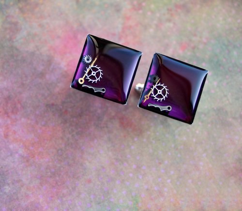 Manžetové knoflíčky /violet/ — foto 1