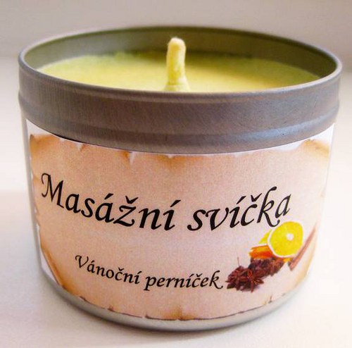 Masážní Svíčka Vánoční Perníček SLEVA 25% — foto 1