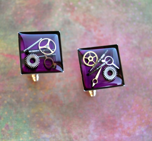 Manžetové knoflíčky /violet/ — foto 1