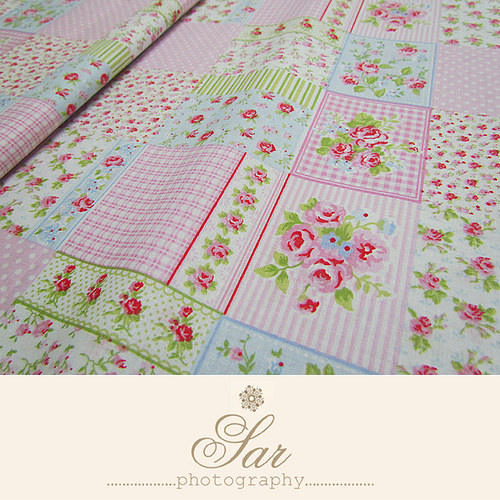 Metráž - patchwork/ RŮŽOVÁ KOLEKCE — foto 1