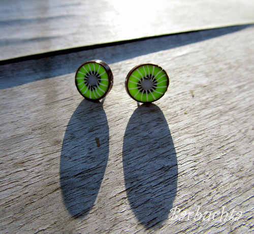 Kiwi náušnice se slupkou:) — foto 1